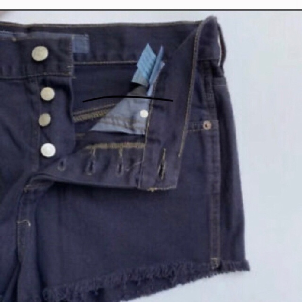 Brandy Melville High Rise Button Fly Shorts 25 - Picture 3 of 4
